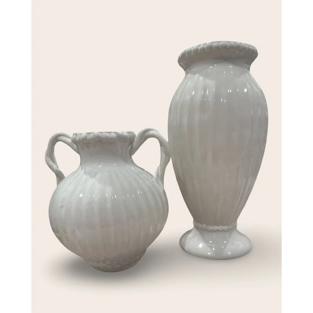 Beaded Ceramic Handled Vase Ivory - Threshold, Target